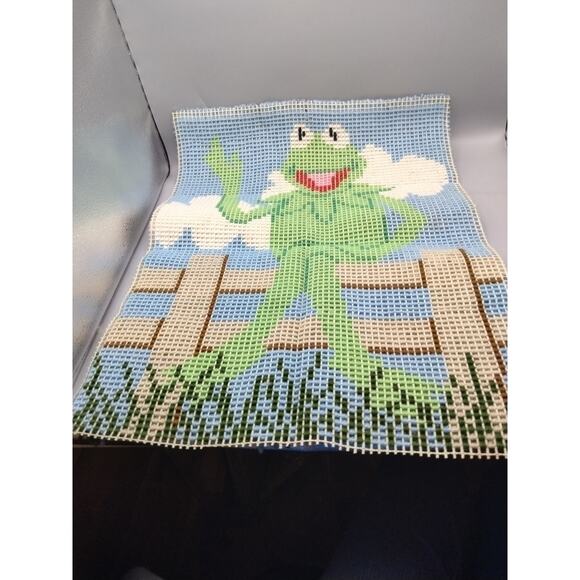 Vintage COMPLETE Caron Muppet Kermit the Frog Latch Hook Kit # K3170 Craft 1978 - Picture 6 of 6